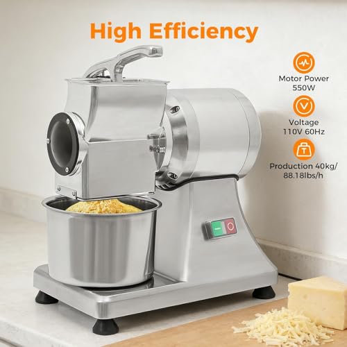 Rallador eléctrico comercial de acero inoxidable 550W miniatura 3
