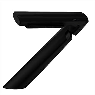 Weirun Bathroom Art Waterfall Faucet Single Handle One Hole Modern Vanity Sink Faucet Deck Mount Brass Commercial Lavatory Basin Bath Mixer Tap Matte Black