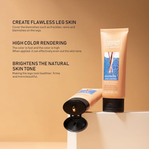 Leg and Body Makeup, Skin Perfecting Body Foundation, Tattoo Cover Up Make-up, Spider Vein Concealer für Bein und Körper Narben Cover Up Make-up, makellos aussehende Beine, gleicht den Haut aus – Bild 3