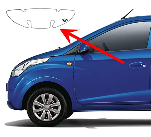 Image of BFRC 3D Gel Finish Car Door Transparent Handle Cup Scratch Guard Sticker Universal for Specific Brand (Pack of 4) (MRDRVAR) (EON Hyundai)