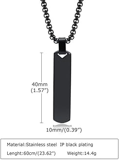 Fashion Frill Silver Chain For Men Stylish Stainless Steel Bar Pendant Necklace Silver Chain Pendant For Men Boys Love Gifts Mens Jewellery