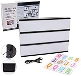  Caja de Luz A4 Blanca con 96 Letras y Emojis – Sumedtec  Cartel Luminoso LED, Ideal para Decoración y Regalo Original para Niñas, Niños en Cumpleaños, Navidad [Clase de eficiencia energética A++]