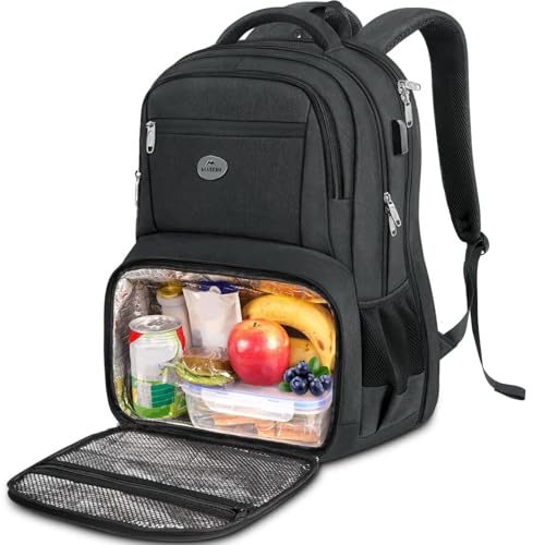 MATEIN Laptop Rucksack 17 Zoll mit Kühlfach, Lunch Rucksack Reiserucksack Herren mit USB...