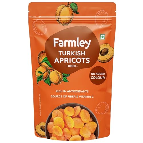 Image of Farmley Exotics Apricots Dry Fruits, Dates, Apricot, Khajur, Dried Apricot, Dry Dates, Apricot Dry Fruits, Khajoor Dates (Dates 400 Gram And Apricots 200 Gram)