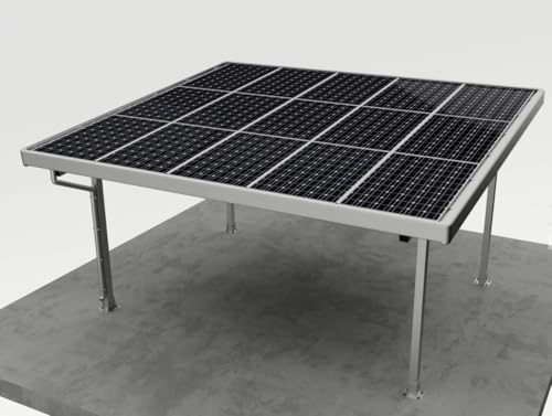 Doppelcarport Carport für 2 Autos inkl. 15 Solarmodule mit Dachverkleidung & Regenrinne, Silber