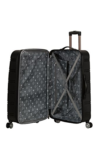 Rockland Melbourne Hardside Expandable Spinner Wheel Luggage, Black, Checked-Large 28-Inch #TOP5