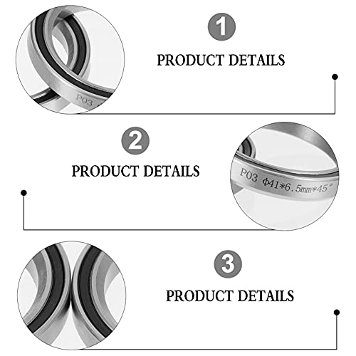 BESPORTBLE Peças de Bicicleta Headset Bearing 41 2Mm de Aço Leve Bicicleta Headset Selado Rolamento