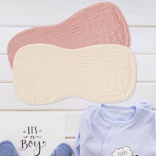 Lingettes éructation bébé gris blanc rose pour le repas - 6