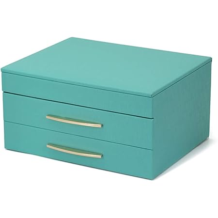 Amazon Sansreponse ジュエリーボックス 大容量 引き出し式 小物 アクセサリーケース 収納 宝石箱 ピアス ネックレス 指輪置き ティファニーブルー 3段 ジュエリー収納 オンライン通販
