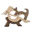 Women and Cat Wood Sculpture