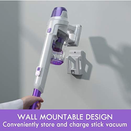 Kenmore 21.6V Lightweight 2-In-1 Vacuum, Hybrid, Hepa Filter, Lithium Ion Battery, 2-Speed Settings, Combo Tool Cordless Stick Vac, Purple #TOP5