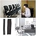 Holibanna Stretchy Office Chair Armrest Covers for Elbows Pressure Relief Elastic All-Around Arm Handle Pads Thick Black Easy to Install Comfortable Cushion Protection for Desk Chairs