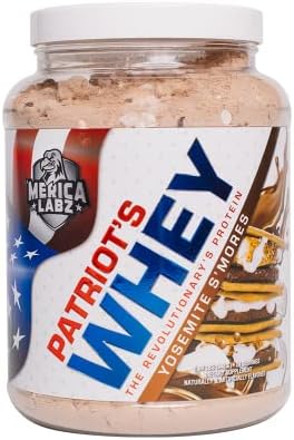 'Merica Labz Patriot's Whey, The Revolutionary's Protein, 25G Protein, 25 Servings (Yosemite S'Mores)
