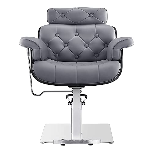 Dir All Purpose Hydraulic Reclining Styling Chair Salon Stylist Chair - Planet In Grey #TOP1