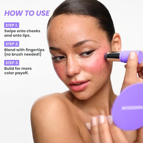 Wonderskin Cream Blush Stick pH-Activado – Stick Multiuso pHlush, Tinte en Crema para Mejillas y Labios, Maquillaje Refrescante y Nutritivo con Color Adaptable - imagen 6