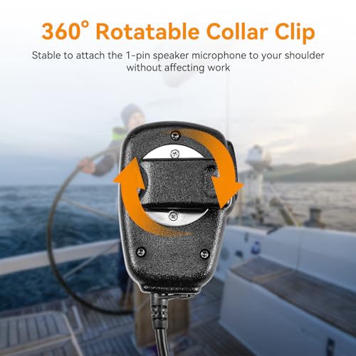 Image of Retevis RM01 1-pin 3.5mm Shoulder Speaker Mic, Compatible with RM01, RT55 and RA26 VHF Marine Radio, 3.5mm Audio Jack(1 Pack)