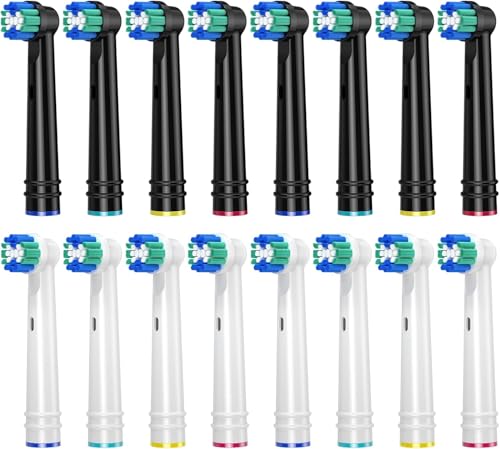 REDTRON Cabezales de cepillo de recambio para Oral B, Pack de 16 cabezales de cepillo de diente eléctrico para Oral B, cabezale de cepillo Classic Precision Clean para Vitality Pro Smart Genius Series