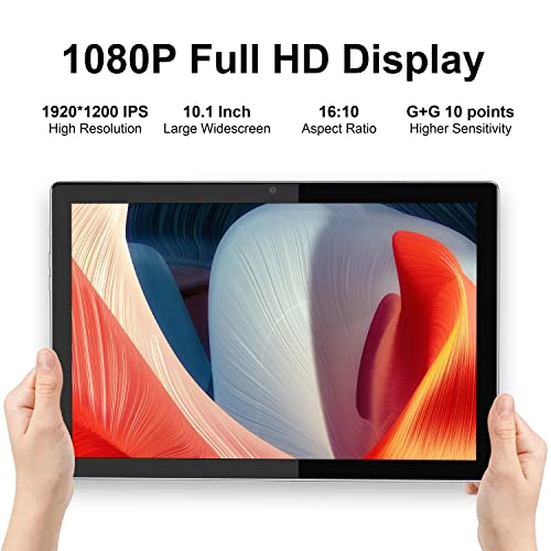 BYYBUO 10,1 Zoll Android 12 Tablet, Octa-Core 2,0 GHz-Prozessor, neues Upgrade Smartpad Tablet 7000mah, 4G RAM+ 64 GB ROM, erweitert auf 512 GB, 1920x1200 Auflösung, Grau Tablets Prime 2023 – Bild 3