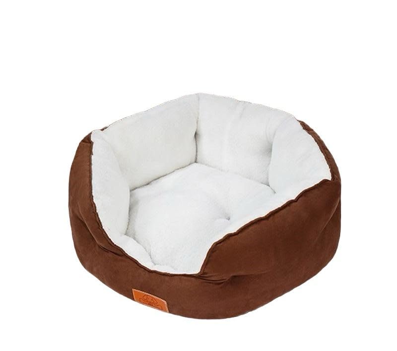 click2style Dog Puppies Cat Kitten Flower Beds Soft Warm Cosy Washable Fleece Pet Nests Pads (Brown, Extra Large: 85x95cm)