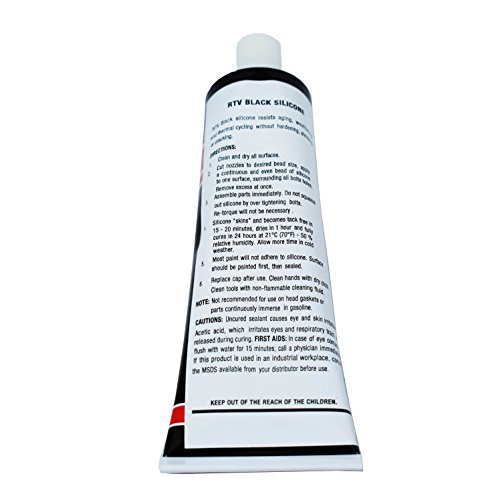 Zwart hoge temperatuur siliconen afdichtmiddel kit kit kit auto auto auto voertuig oven motor transmissie ventilator pompen verwarmingsketel airconditioner droger 85 g + 350 °C - Image 5