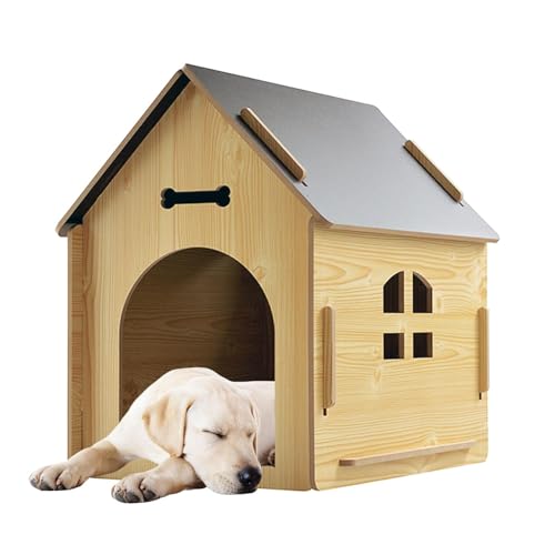 Casa para perros de madera, perrera resistente a la intemperie, condado al aire libre para perros, casa de retiro para mascotas, mejor casa para perros de madera, casa para gatos