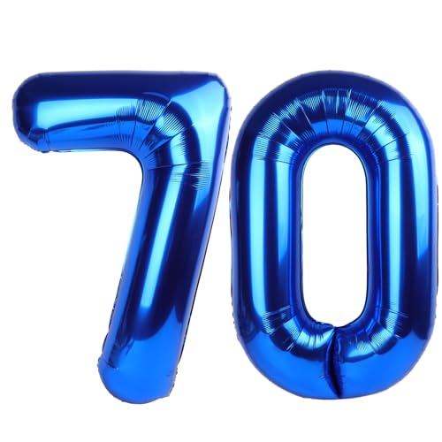 40 Inch Navy Blue Number 70 Balloons Large Foil Mylar Balloons Decorations for Birthday Party, Engagement, Wedding, Anniversary, Celebration, Graduations, Photo Shoot