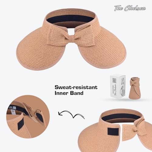 Sombrero plegable de paja para mujer talla L/XL caqui miniatura 6