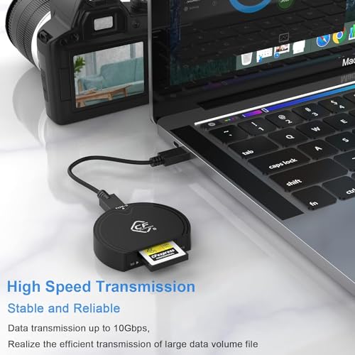 Image of SCALEBEE CFexpress Type B SD 4.0 UHS-II Dual-Slot Memory Card Reader USB 3.2 Gen 2 Simultaneously Reader and Write 2 Card 312MB /s Read Speed USB C to USB C /USB A Cable Windows /Mac /Linux /Android