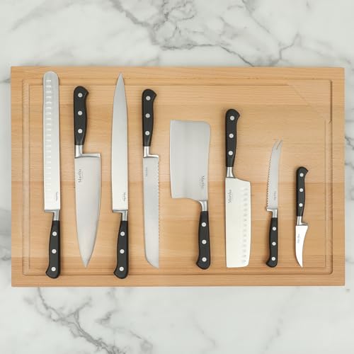 Martha Stewart Carverton 6" Nakiri Knife, High Carbon Stainless Steel Kitchen Knives w/Black Triple Riveted Handle by Martha Stewart - Image 4
