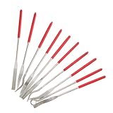 Bon matériau : fabriquées à partir d'adamas, d'acier au carbone et d'abs, ces limes sont conçues pour durer et résister à une utilisation intensive au fil du temps, limes pour le travail du métal, limes à aiguilles pour bijoux en métal