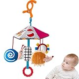 Leryveo Juguetes móviles para Cuna para niños pequeños - Campana móvil para Cuna para niños pequeños - Juguete Musical con Campana para niño pequeño con Espejo, cunas Cama