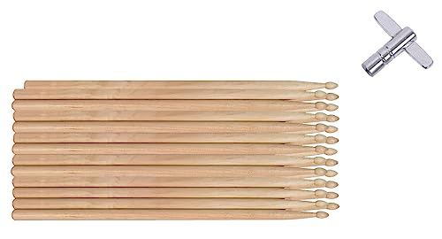 Alesis Maple 5B 12 Pares Baquetas y Llave Drum Silverline miniatura 1