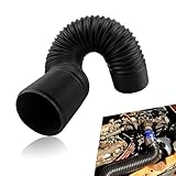 Flygun 1 PC Car Inlet Cold Air Intake Hose, Flexible Vehicle Feed Pipe Replacement, Universal Stretchable Waterproof Durable Automotive Tube Accessories for Truck SUV Car (Black #63MM)