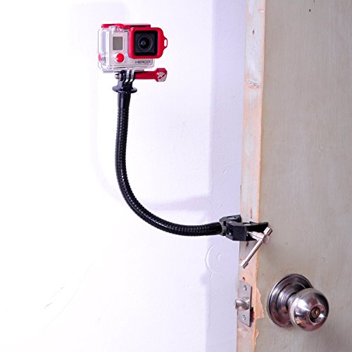 Flex Metal Hose Action Camera Gooseneck Clamp Mount Holder Compatible with Canon Nikon Waterproof Motion Sports Camcorder GoPro Jaws Hero 8 7 6 5 4 Session Sony X3000 X1000 Yi DJI OSMO Action Akaso