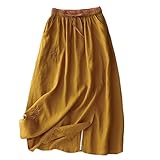 Style polyvalent et coupe midi : Avec sa coupe midi fluide et son style décontracté chic, cette jupe se prête à une multitude d'occasions. ElIe peut être portée avec un simple t-shirt pour une sortie décontractée ou associée à un chemisier pour un look plus élaboré, ce qui en fait un ajout essentiel et polyvalent à toute garde-robe.