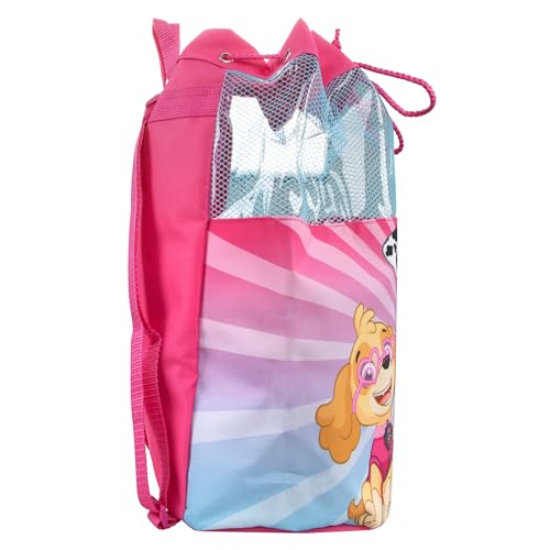 Paw Patrol Girls Swim Bag | Girls Drawstring Bag | Marshall, Rubble And Skye Backpack | Official Merchandise3