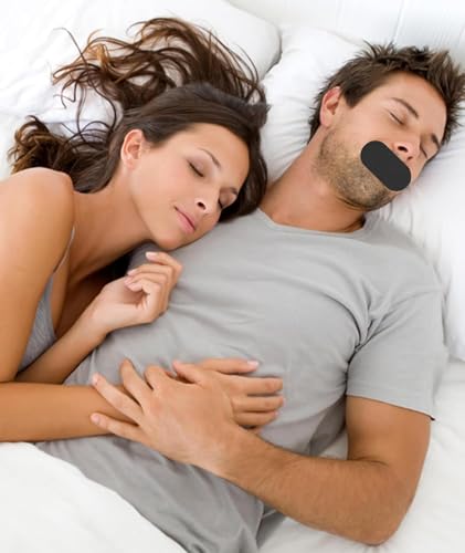Image of Mouth Tape for Sleeping Adults or Kids, Black, 30 Pcs | Anti Snoring Sleep Strips, Mouth Breathing Stopper for Nose Breathing & Better Sleep, Hypoallergenic Adhesive