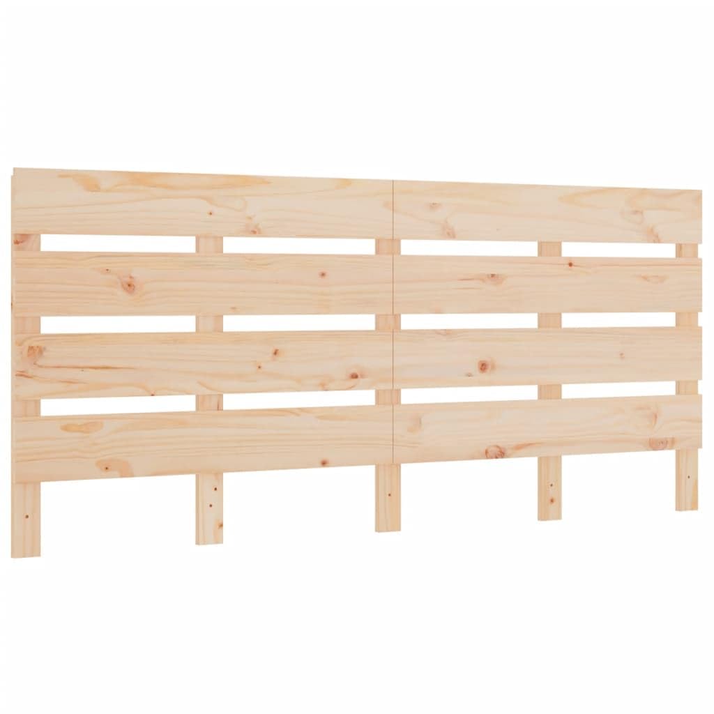 vidaXL Cabecero Cama Cabezal Dormitorio Estructura Habitación Mobiliario Muebles Decoración Adorno Madera Maciza de Pino 150x3x80 cm