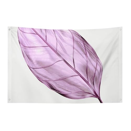 Drapeaux de jardin saisonniers de qualité supérieure motif feuilles lilas double face