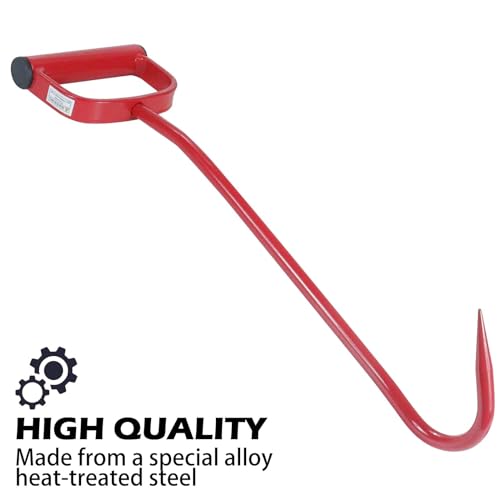 GUSUHAWK 17" Long Hay Hooks for Bales 2 Pack, Red Hay Bale Hooks by GUSUHAWK - Used condition - Image 5