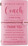 Hiipeenow Coach Appreciation Gifts for Men Women, Leather Travel Journal 140 Pages Presents, Baseball Softball Soccer Basketball Swim Football Coach Gifts, Christmas Birthday Thanksgiving