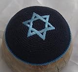 17CM 6.6Inch Jewish Kippah Yarmulke Star Of David Yarmulka Hat Cap Kippa