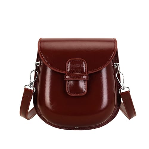 FROMCEO Trendy Flap Shoulder Handbag Women's Crossbody Purse Vintage Leather Cellphone Bag Gift-Ready Travel Accessory Canvas Crossbody Bags for Women Small Over the Shoulder Saddle Purses
