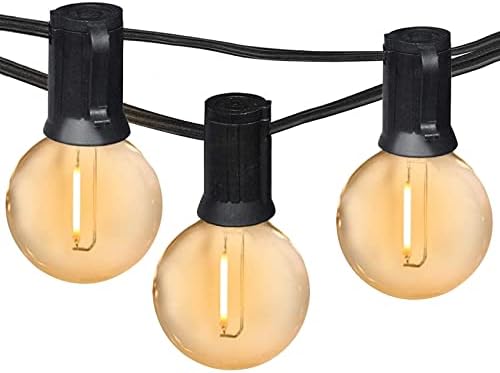 Banord 100FT G40 Globe String Lights, 2700K LED Outdoor Patio Lights String with 50 Dimmable Shatterproof Bulbs, Waterproof Connectable Hanging Lights for Backyard Porch Balcony Party, E12 Socket Base