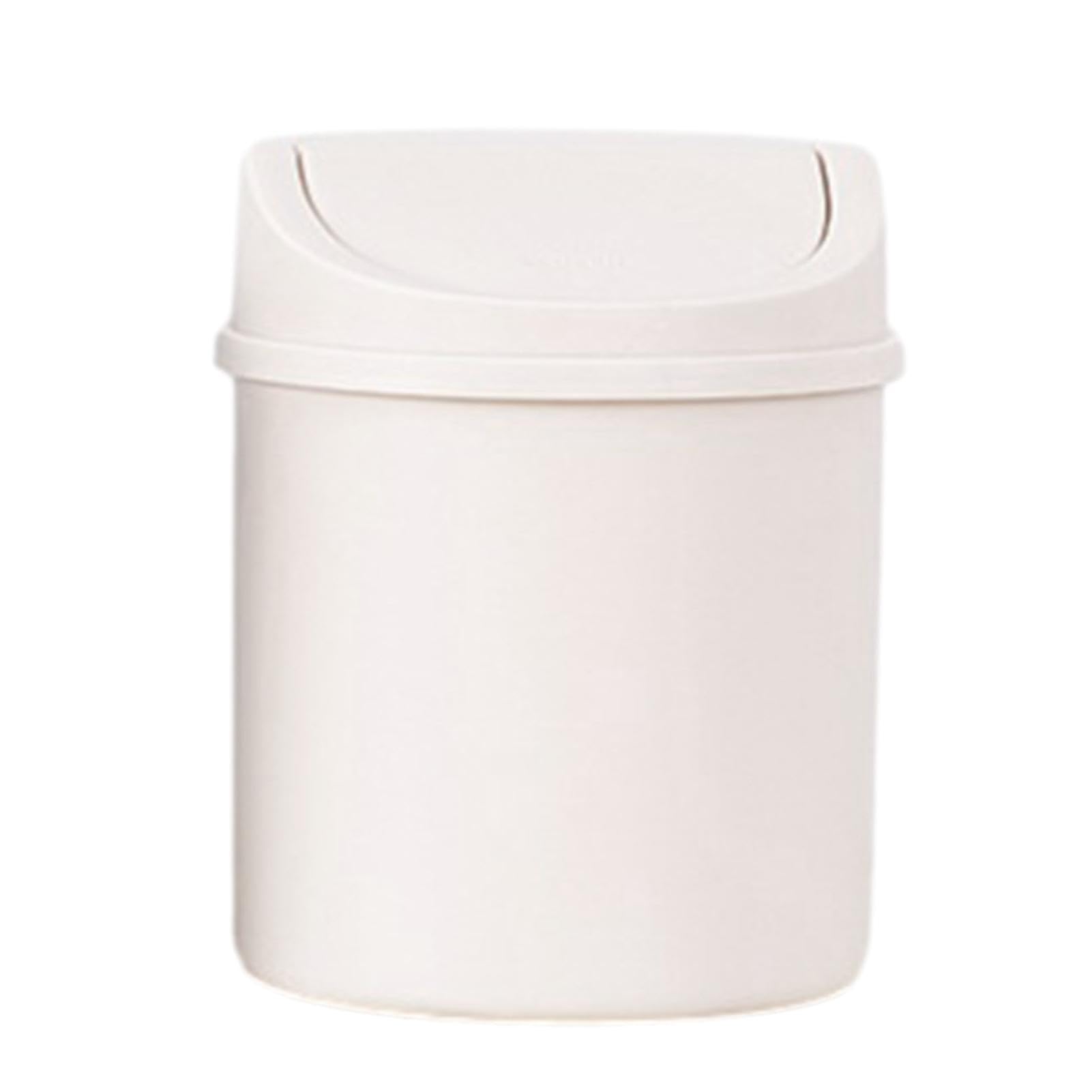 Giwnuq Desktop Trash Can - Desk Bin With Lid | Desk Trash Can | Space-Saving Cute Desktop Trashcan | Desk Waste Bin For Bathroom, Offices, Dressing Table, Kitchen