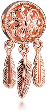 PANDOCCI 2019 Pre Autumn Rose Spiritual Dreamcatcher Bead 925 Silver DIY Fits for Original Pandora Bracelets Charm Fashion Jewelry