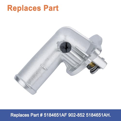 Upgrade Aluminium Thermostat Housing Assembly(1PCS).Replaces part # 5184651AF 902-852 5184651AH.Fit for Dodge Durango 2011-2015,Grand Cherokee 2011-2015, Wrangler JK 2012-2018. - Thumbnail 2