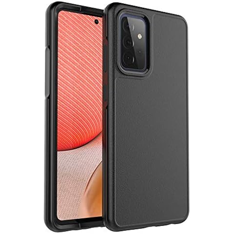 SHARKS Box Compatible with Samsung A72 Case Military Grade Drop Protection Shockproof Hybrid TPU and Plastic Protective Phone Case for Samsung Galaxy A72 5G (A72 Black) Cover