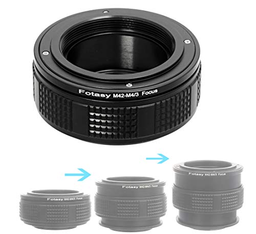 Fotasy M42 Objektiv auf M4/3 Fokussierung Helicoid Adapter, MFT Mount Makro Helicoid Tube, kompatibel mit Panasonic G9 GH5 II GX8 GX9 GX850 G95 G100 Olympus E-M1 E-M5 E-M10 I II III E-PM2 E-PM1 Pen-F