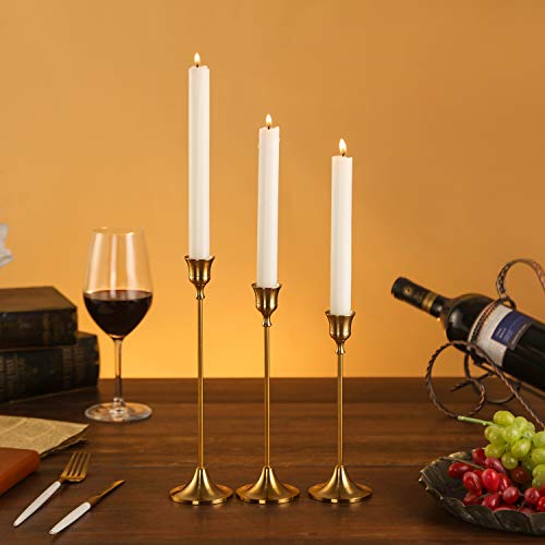 image for VINCIGANT Brass Gold Candlestick Holders / Taper Candle Holders,Vintag